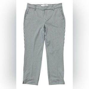 Liverpool Gray and White Checkered Straight Leg Pants